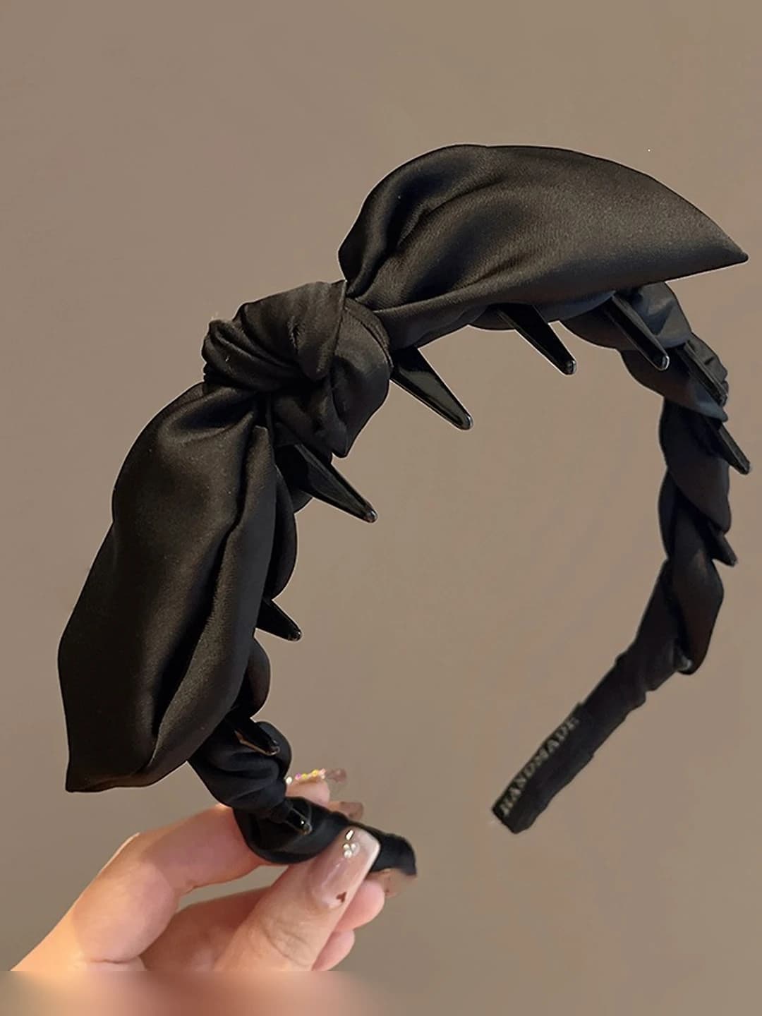 1# Black Large bow headband