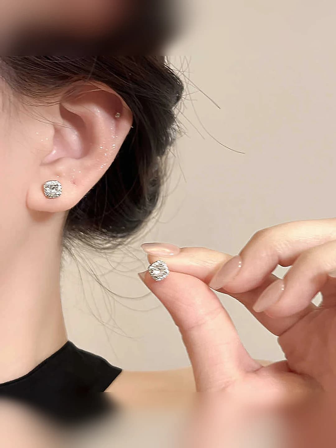 7# Square diamond studs