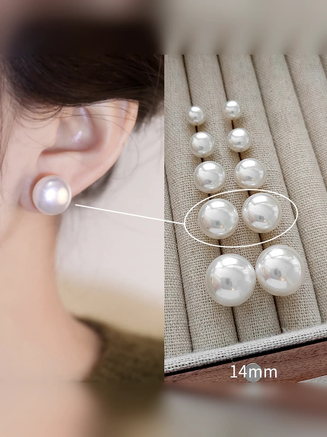14mm Swarovski off-white pearl
