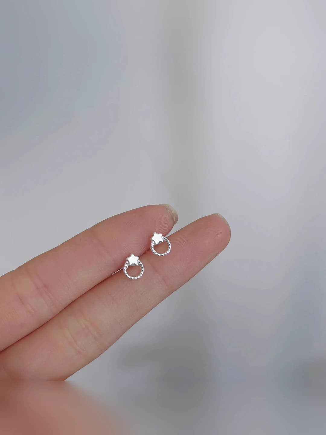 32# Small stud - Ring star silver