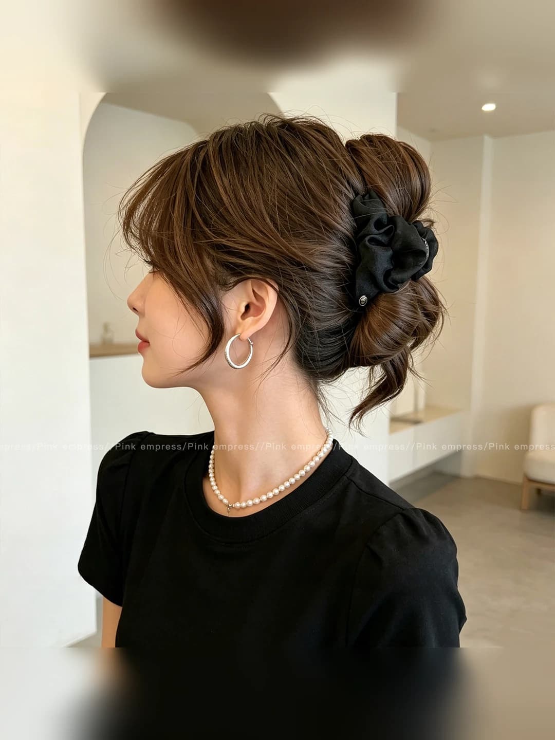 Элегантный чёрный зажим - 8cm