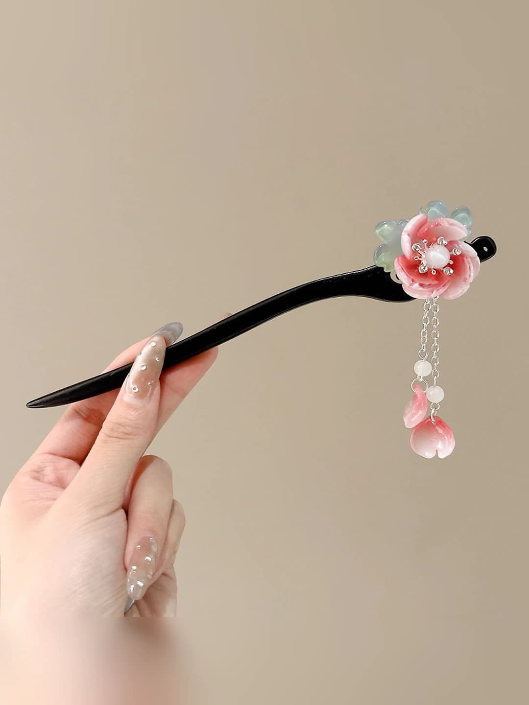 5# Peach blossom hairpin [18cm]