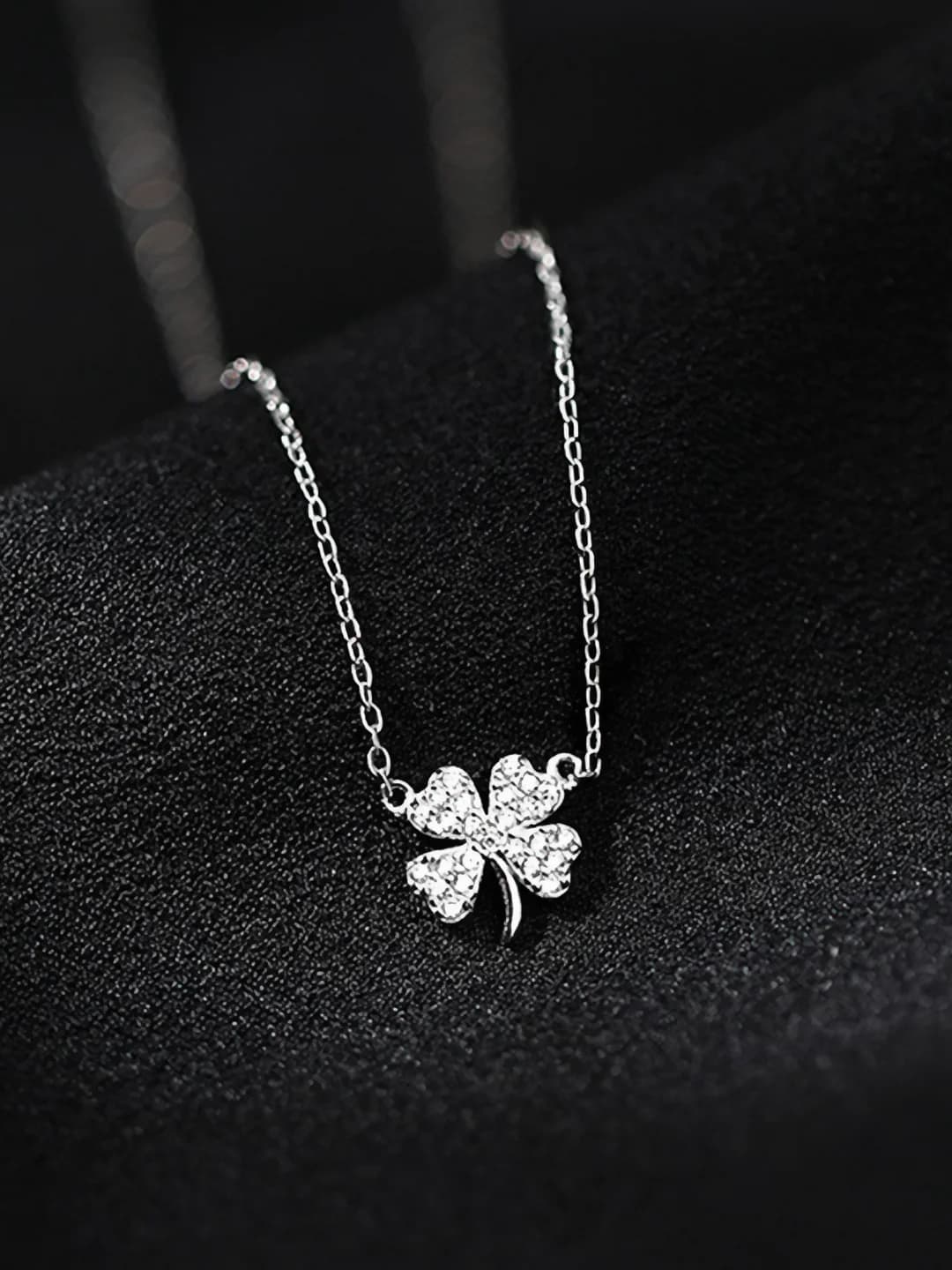 Silver 4-petal flower