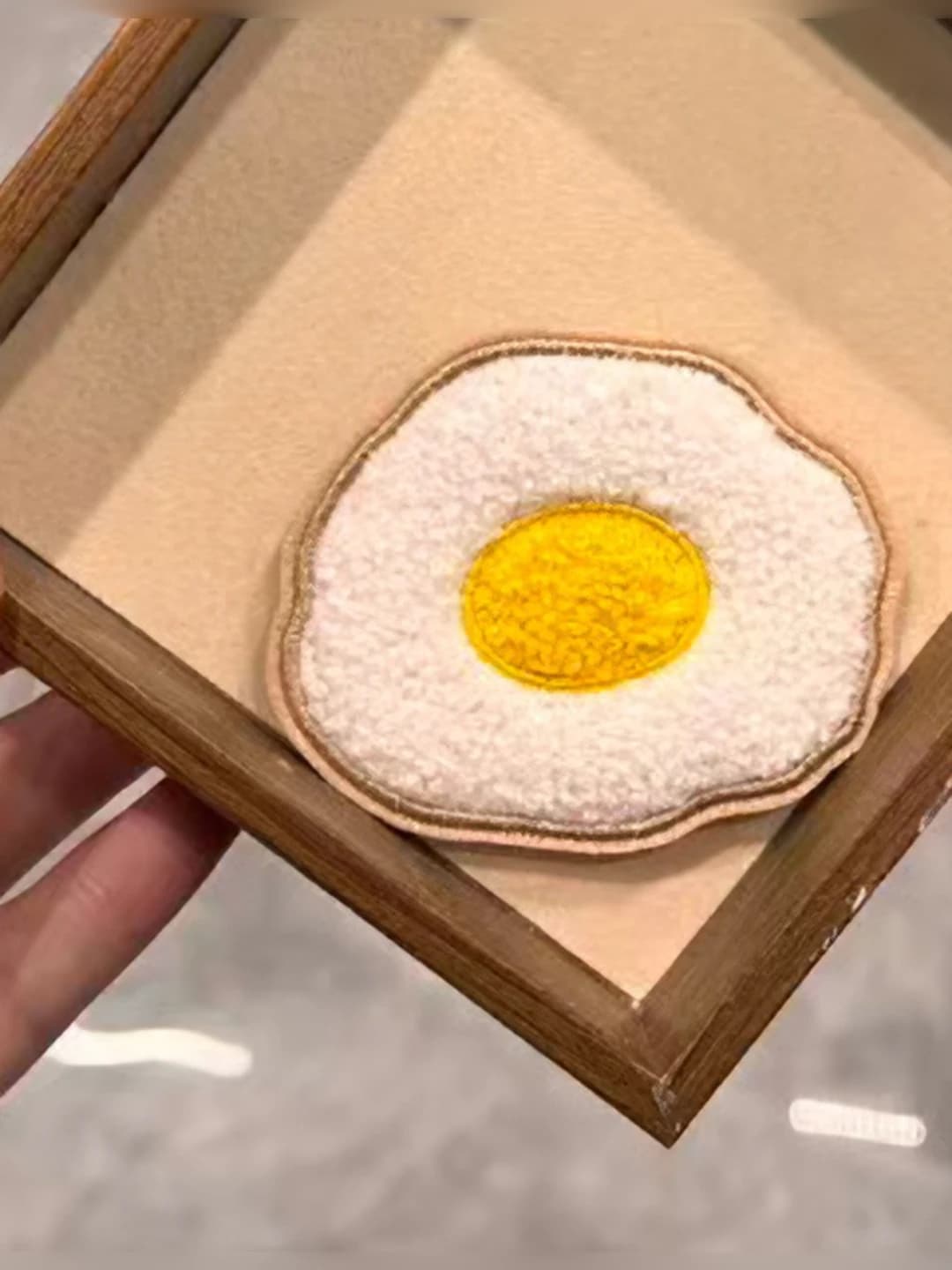 3# Fried egg, ~8*6 cm
