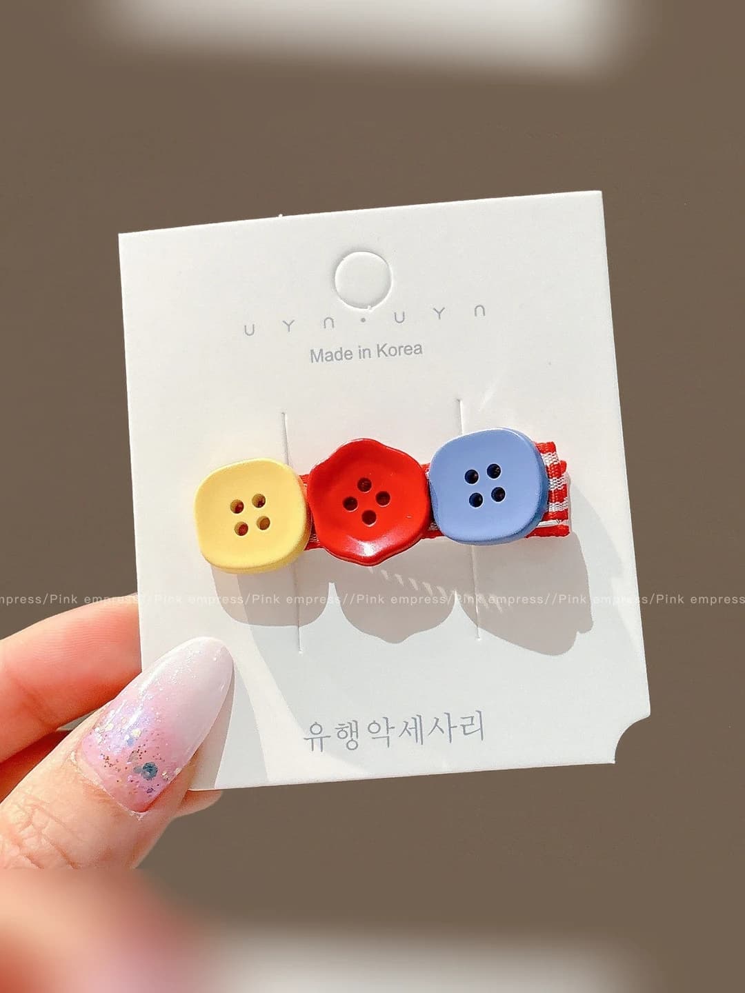2# Button clip [3 buttons 1 pc] ~4.5 cm