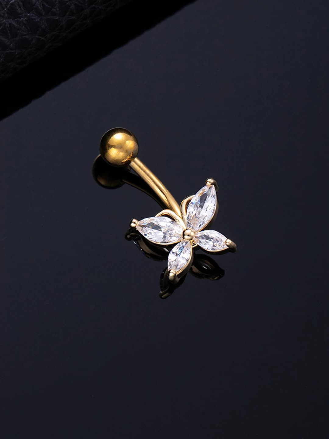 4 zircon butterfly gold