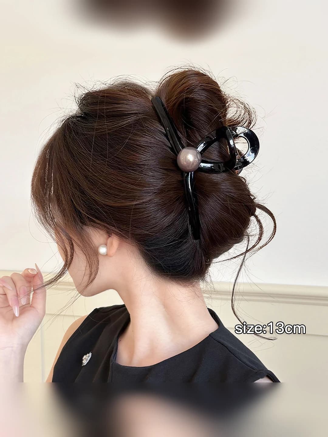 Black glossy pearl 13cm