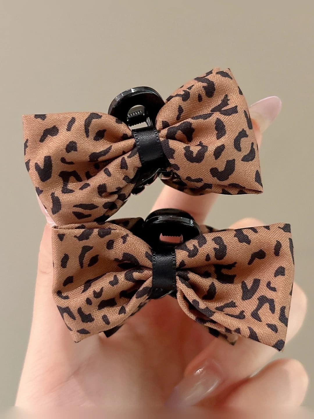 Leopard clips (4.5cm, 6cm)