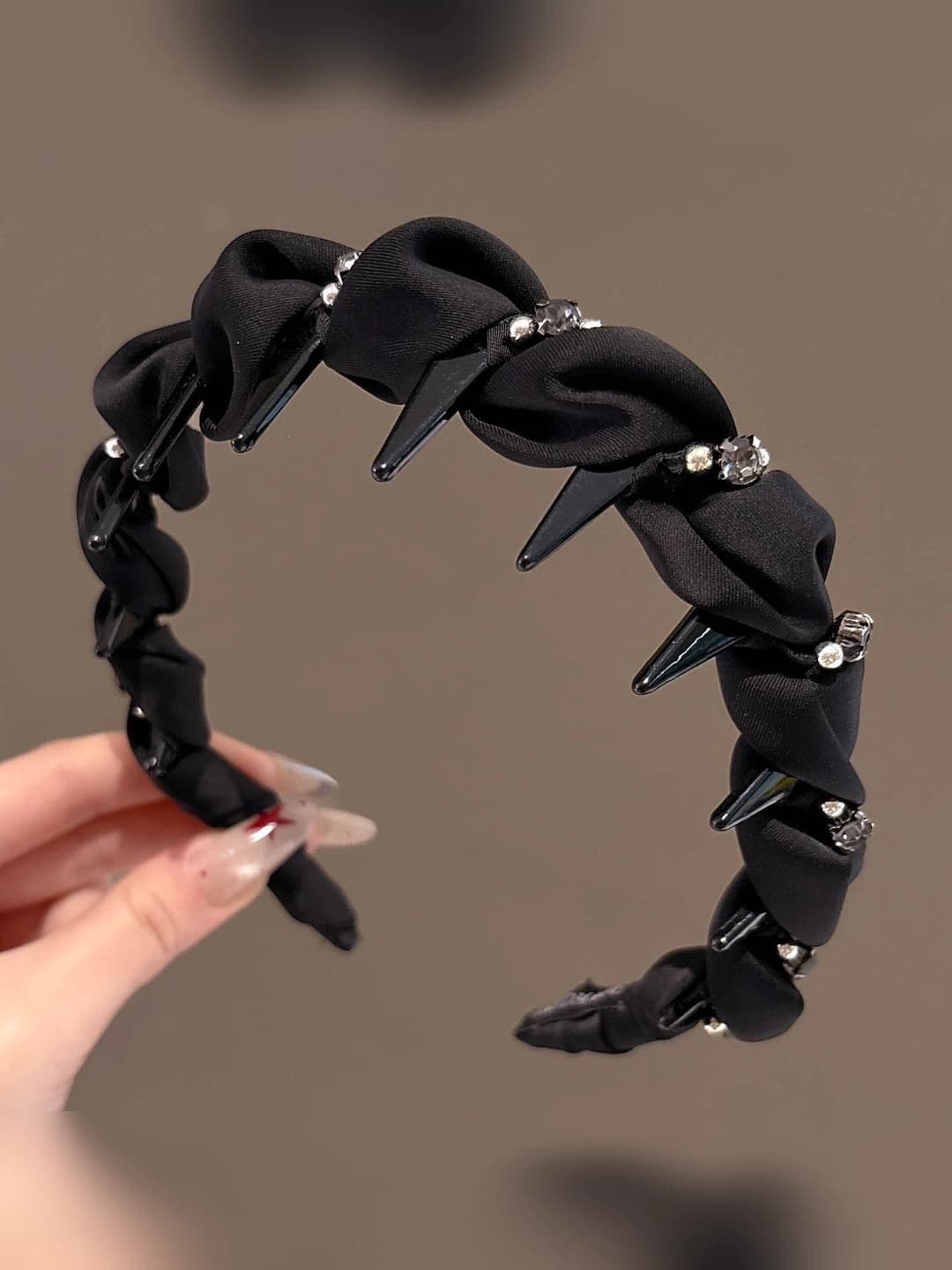 Black rhinestone headband
