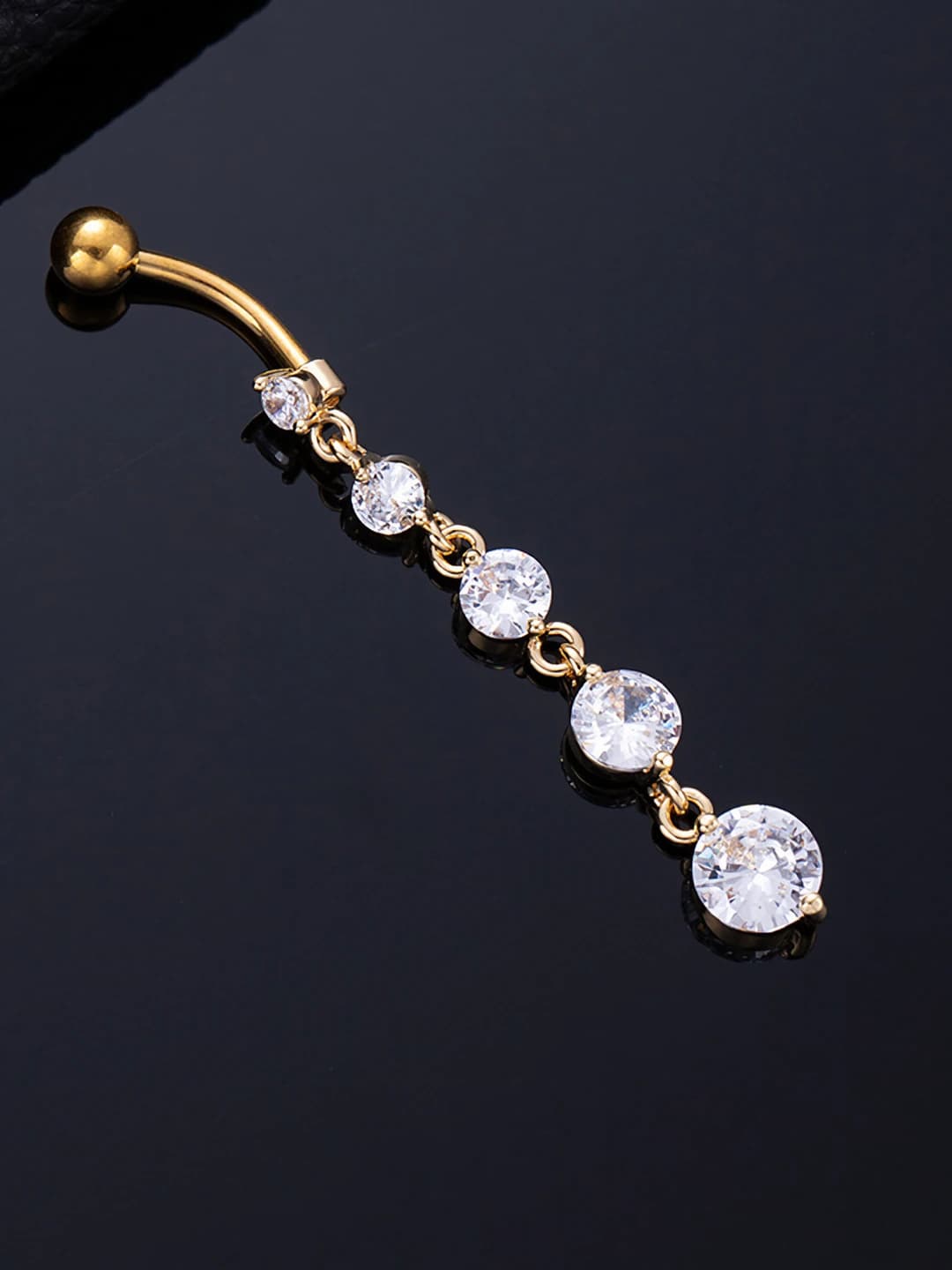5 round zircon, gold