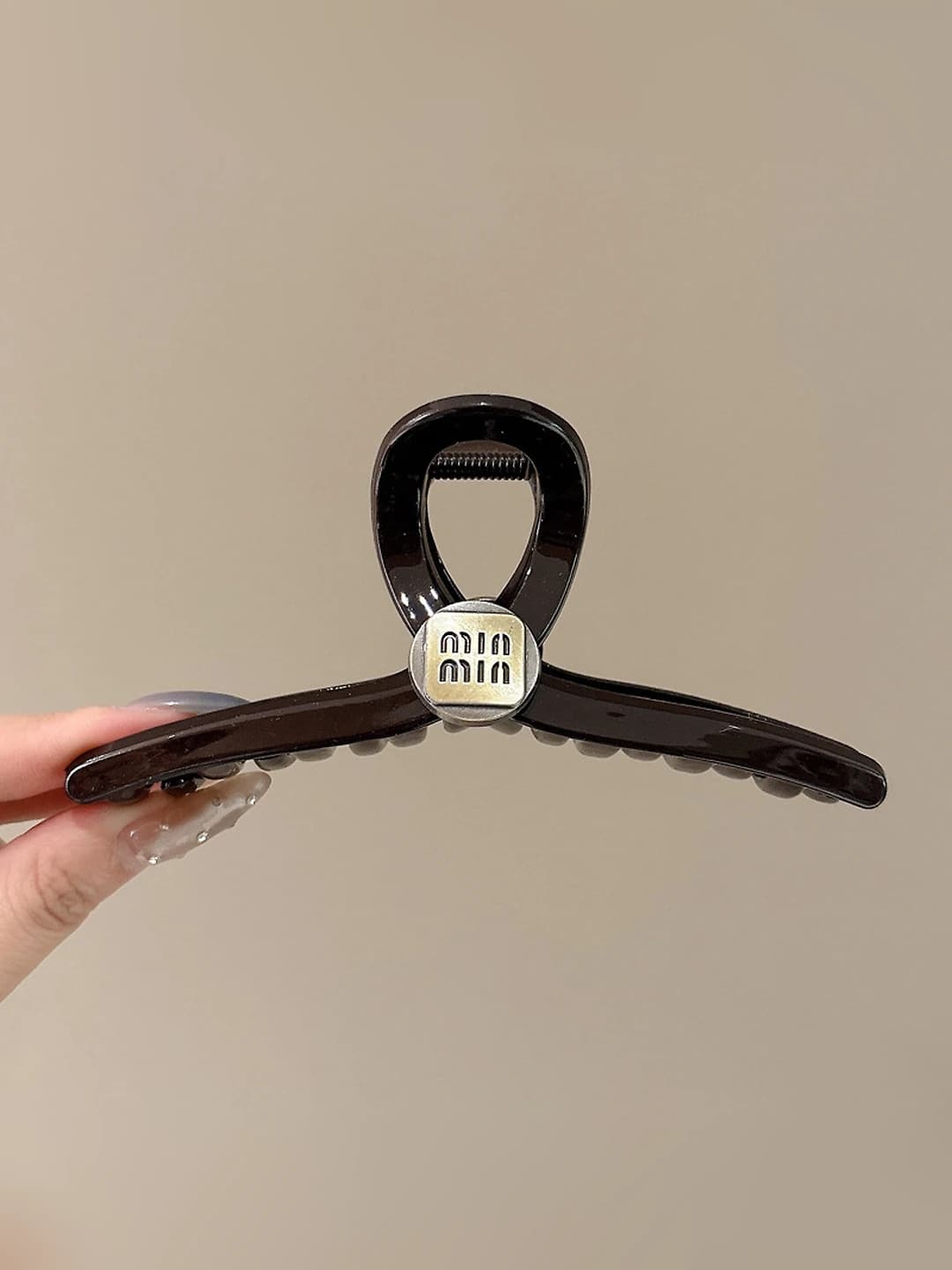 1# Chocolate brown Large round logo letter-13 cm
