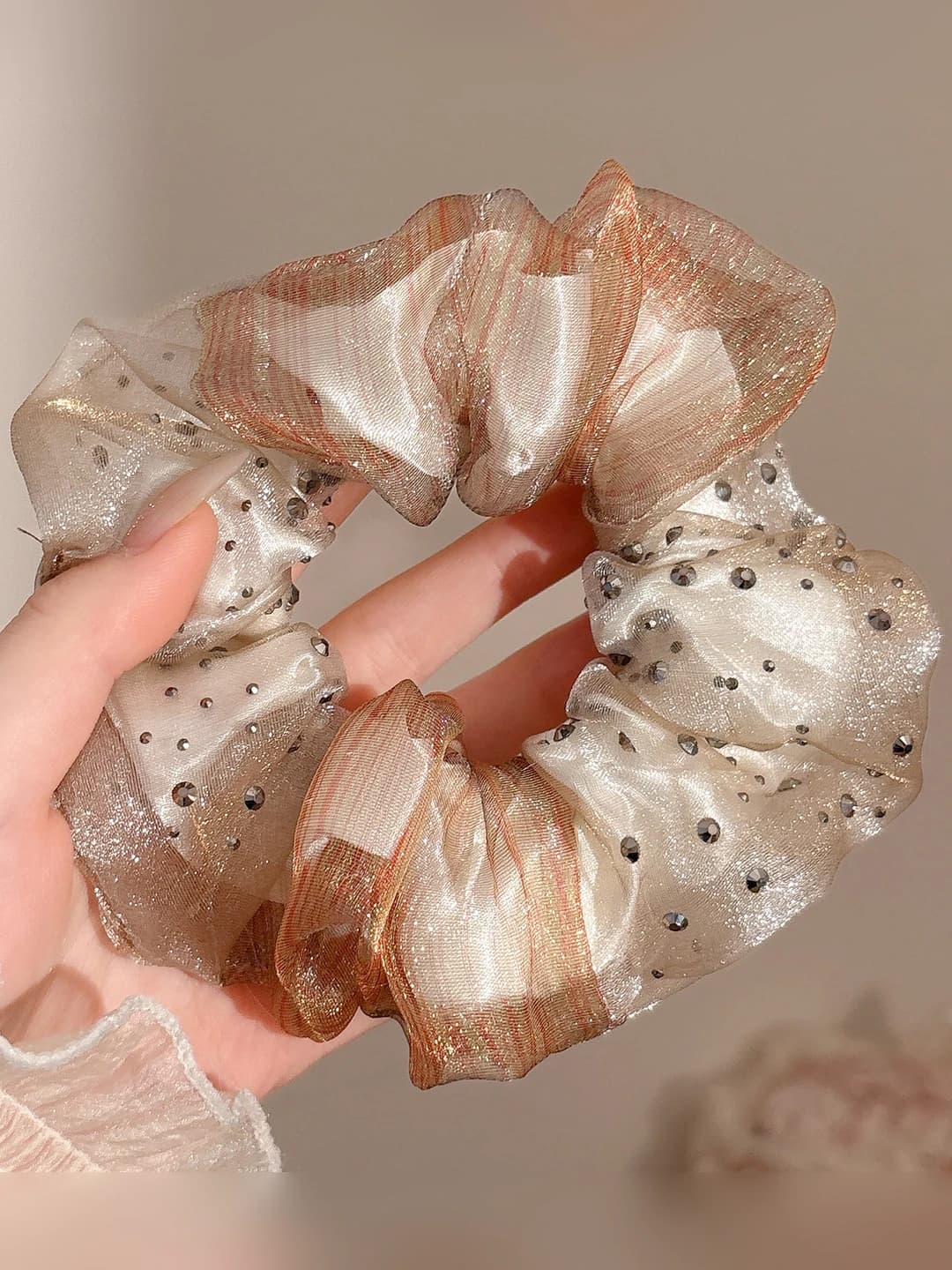 2# Kofe, ikki qatlamli organza, ~12 sm