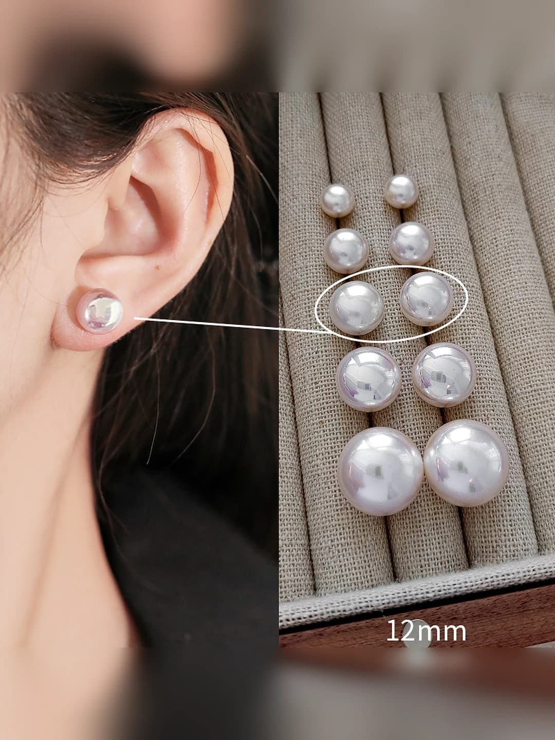 12mm розовый жемчуг