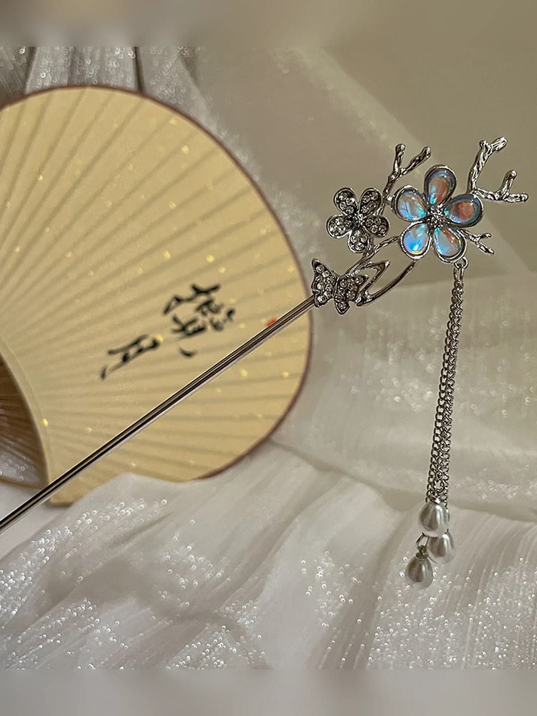 Rhinestone butterfly flower (bagged)