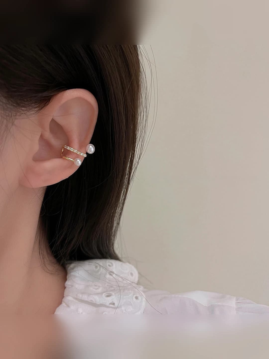Women's Korean-style U-shaped alloy ear clips