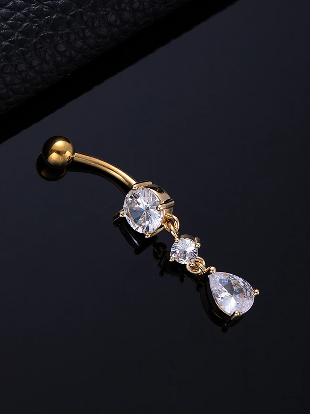 X680-7 Teardrop zircon gold