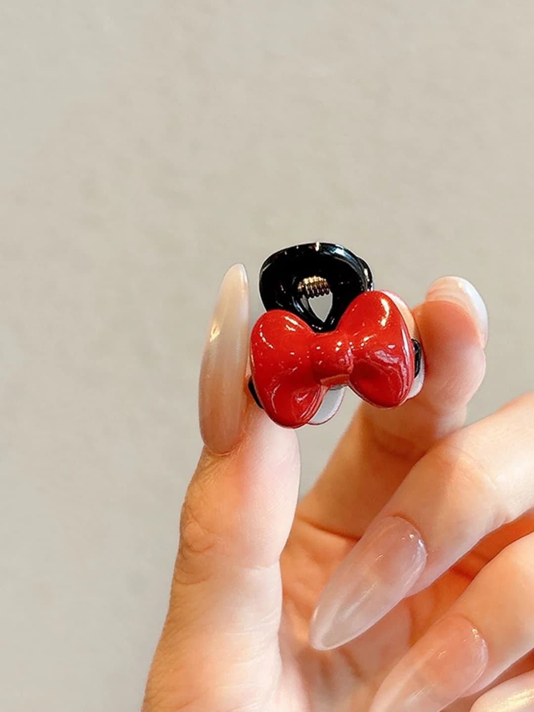 Red bow, double-sided 2 cm