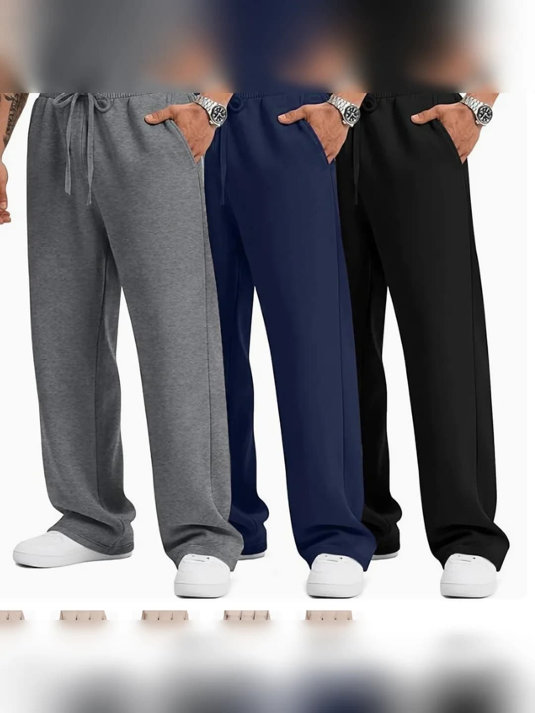 Navy blue, black, dark gray