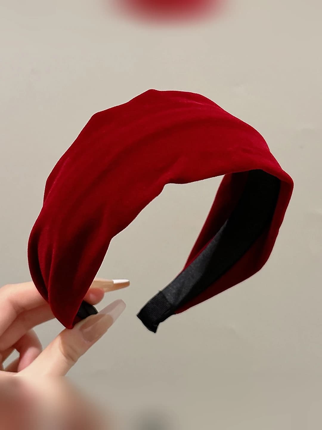 2# Red velvet headband