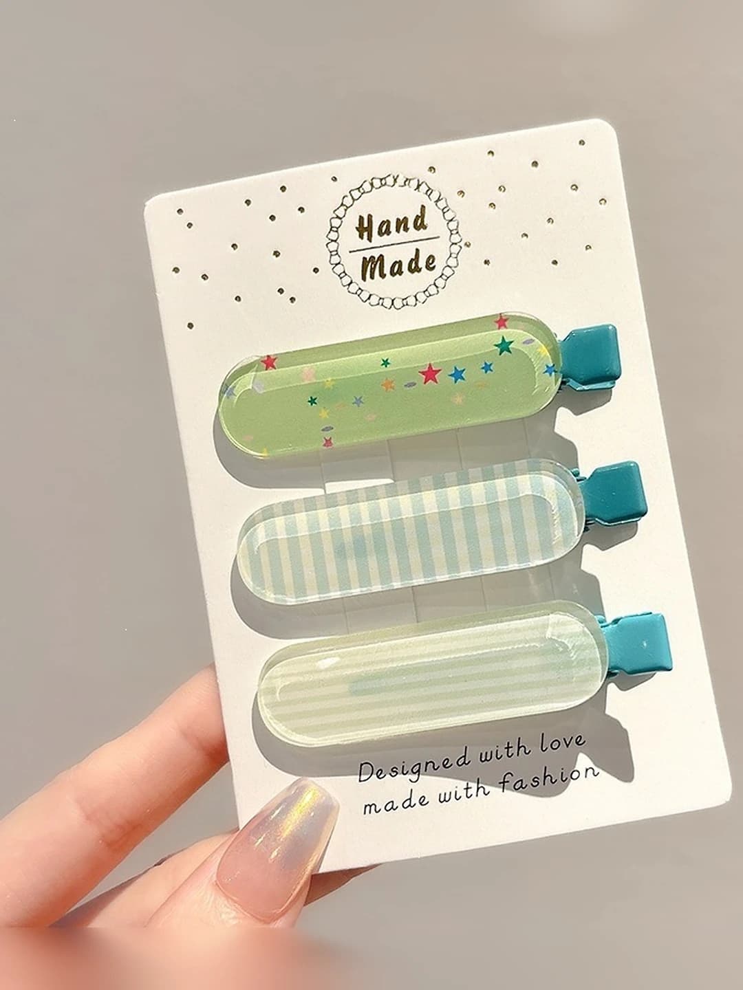 Green jelly, 3 pcs, 6 cm