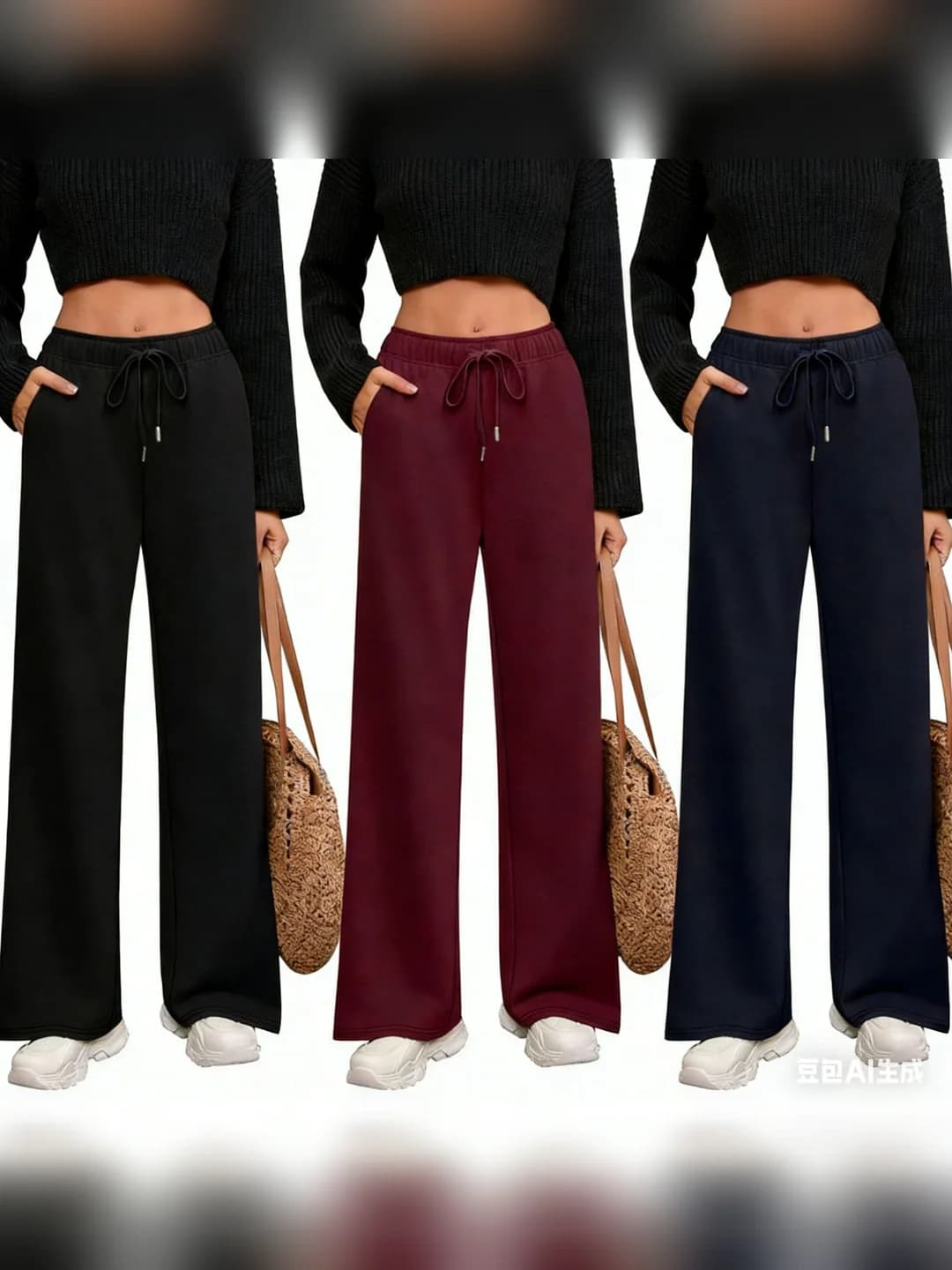 Black, burgundy, navy blue