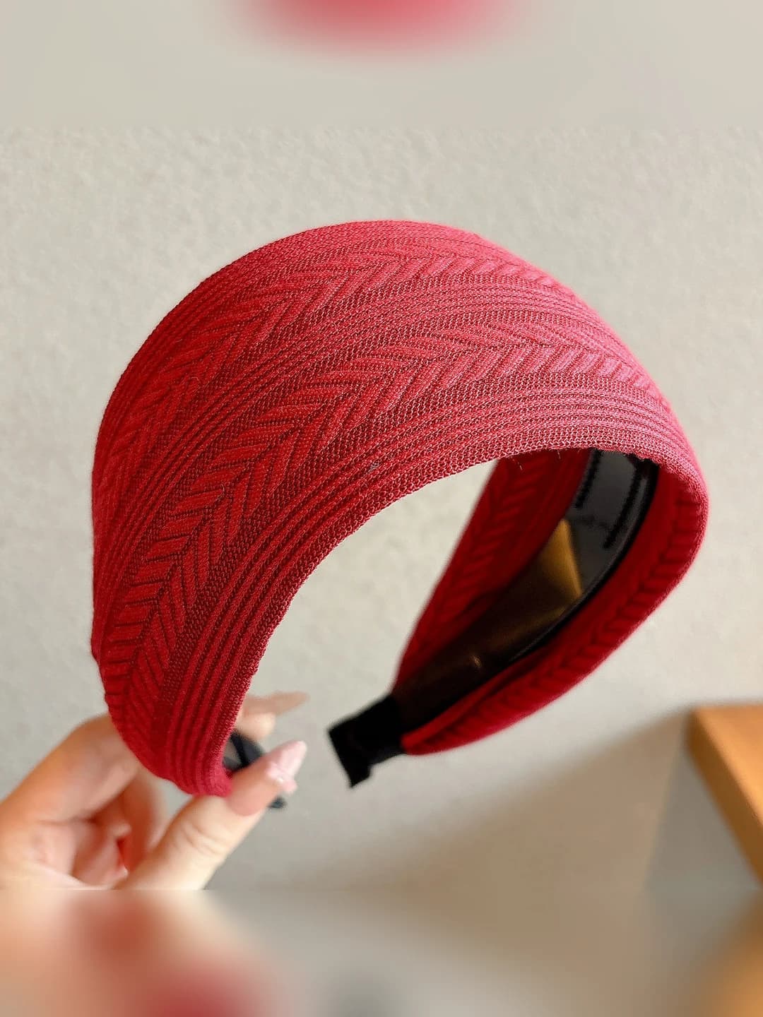 1# Wheat plaid - Wine red (width ~7cm, base ~2.5cm)