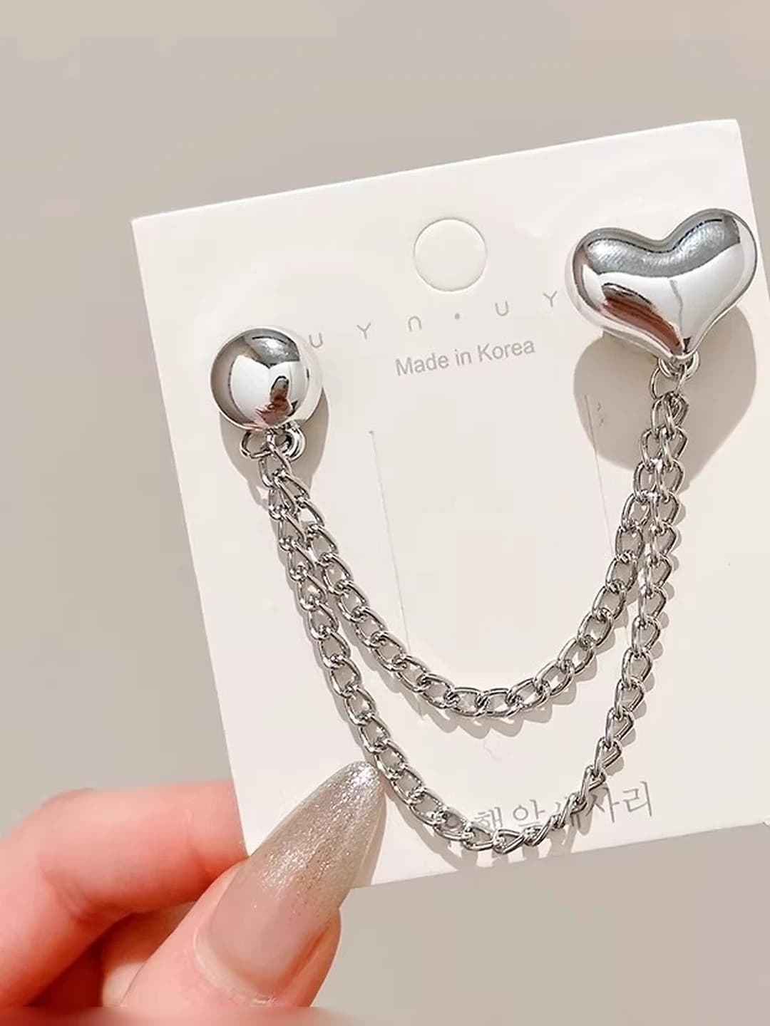 2# сердце - магнит цепь 8cm
