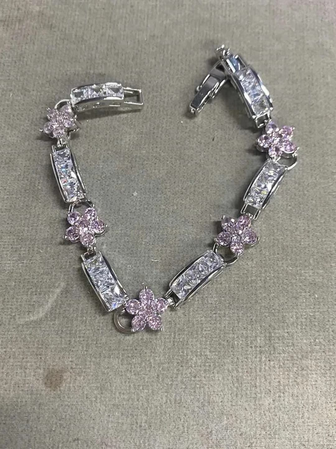 Bracelet-Silver-Pink