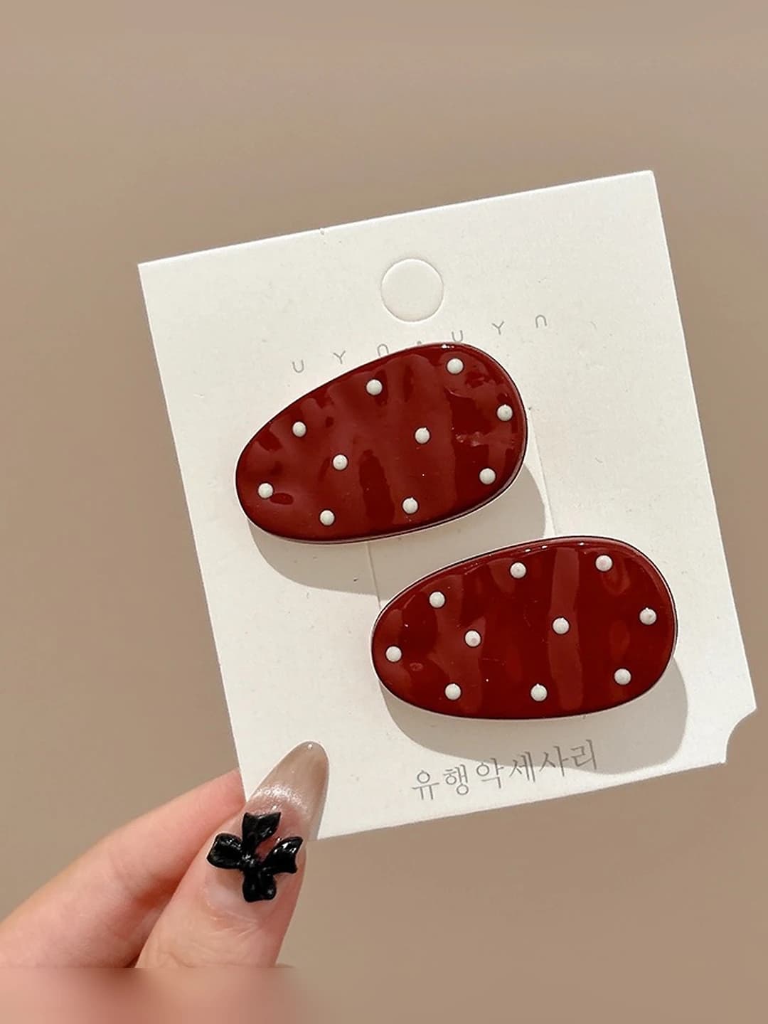 Bright red, 2 pcs, 4 cm