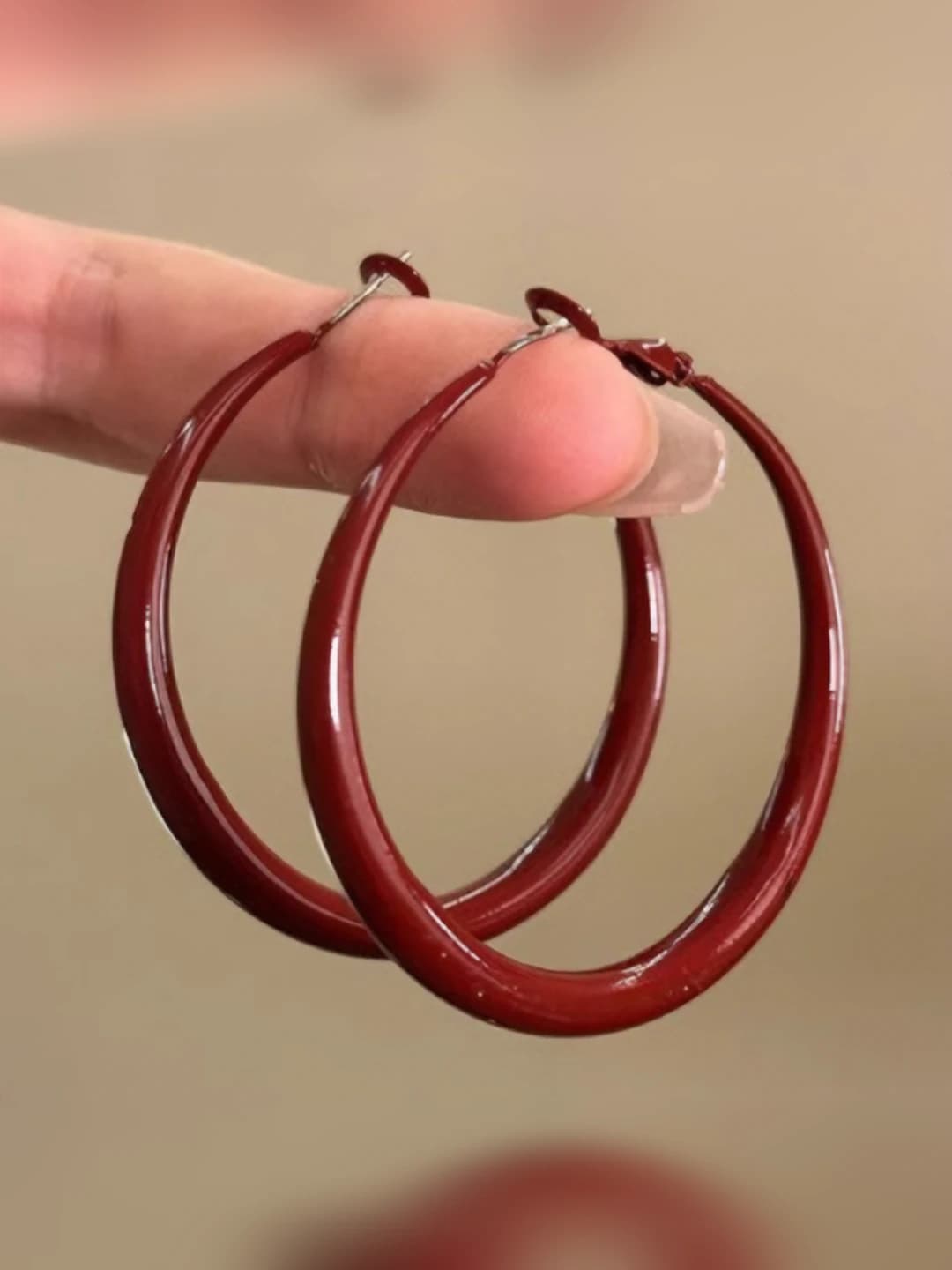 Wine red simple hoop 5cm