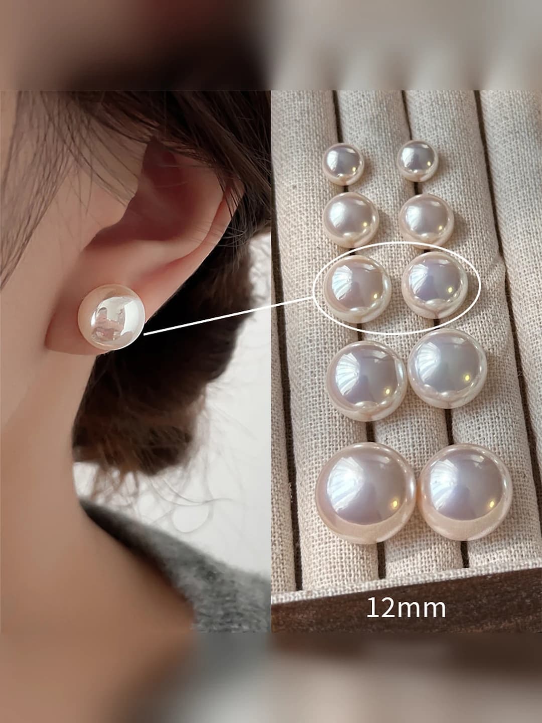 3# 12mm pink glow - Stud