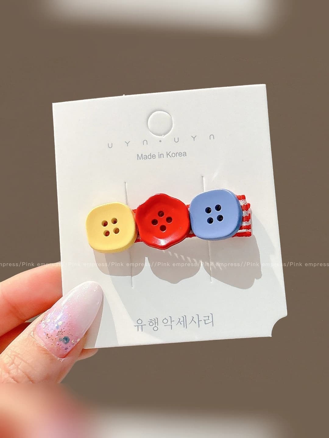 2# Button clip [3 buttons 1 pc] ~4.5 cm