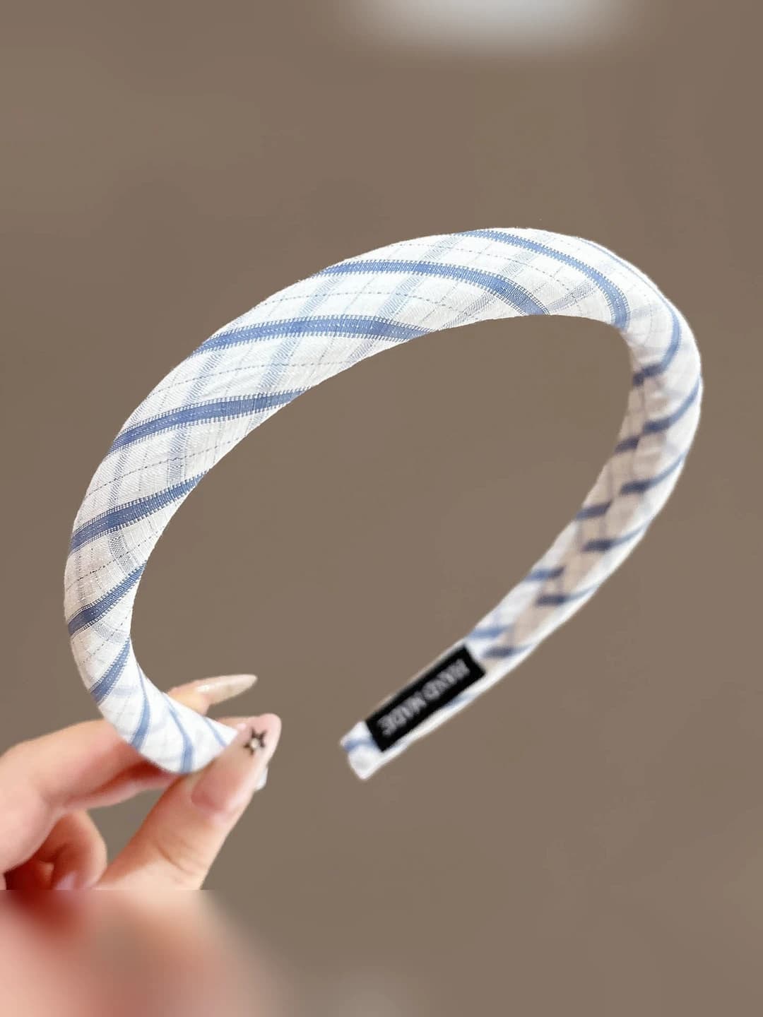 2# Light blue large plaid 1.8 cm