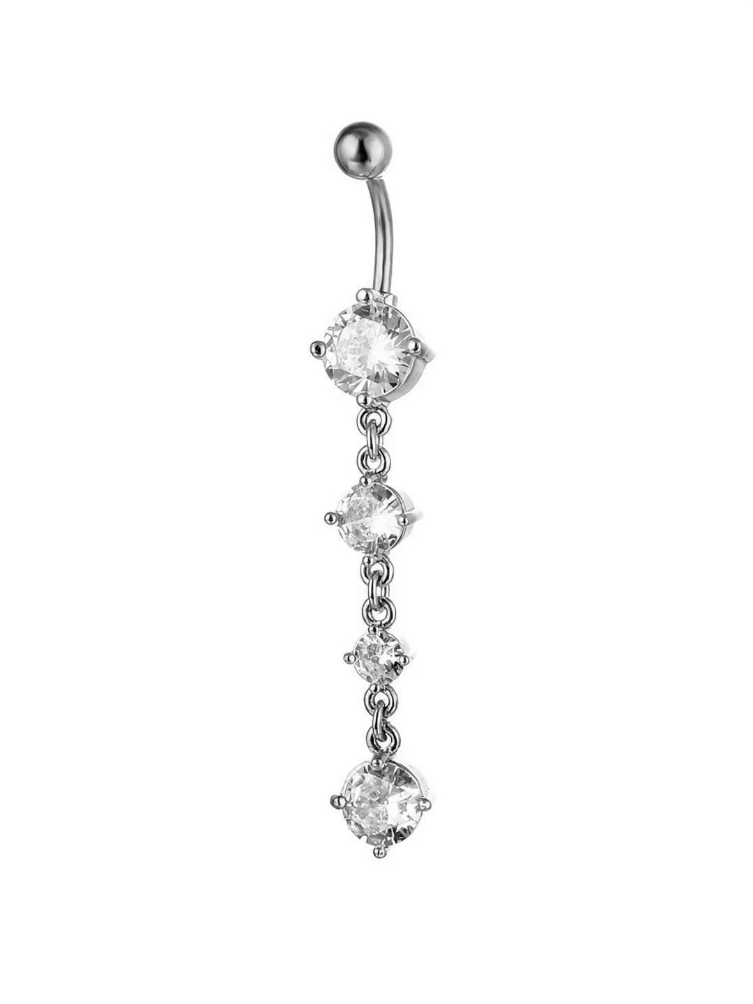 Silver, belly button #0310