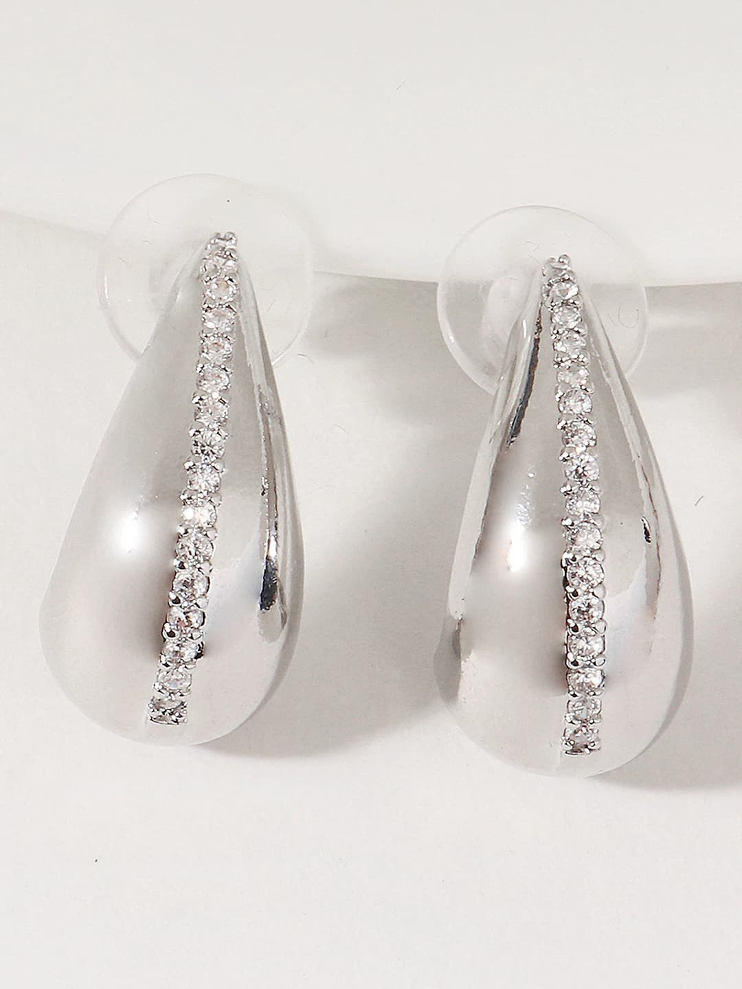 Silver bridal earrings