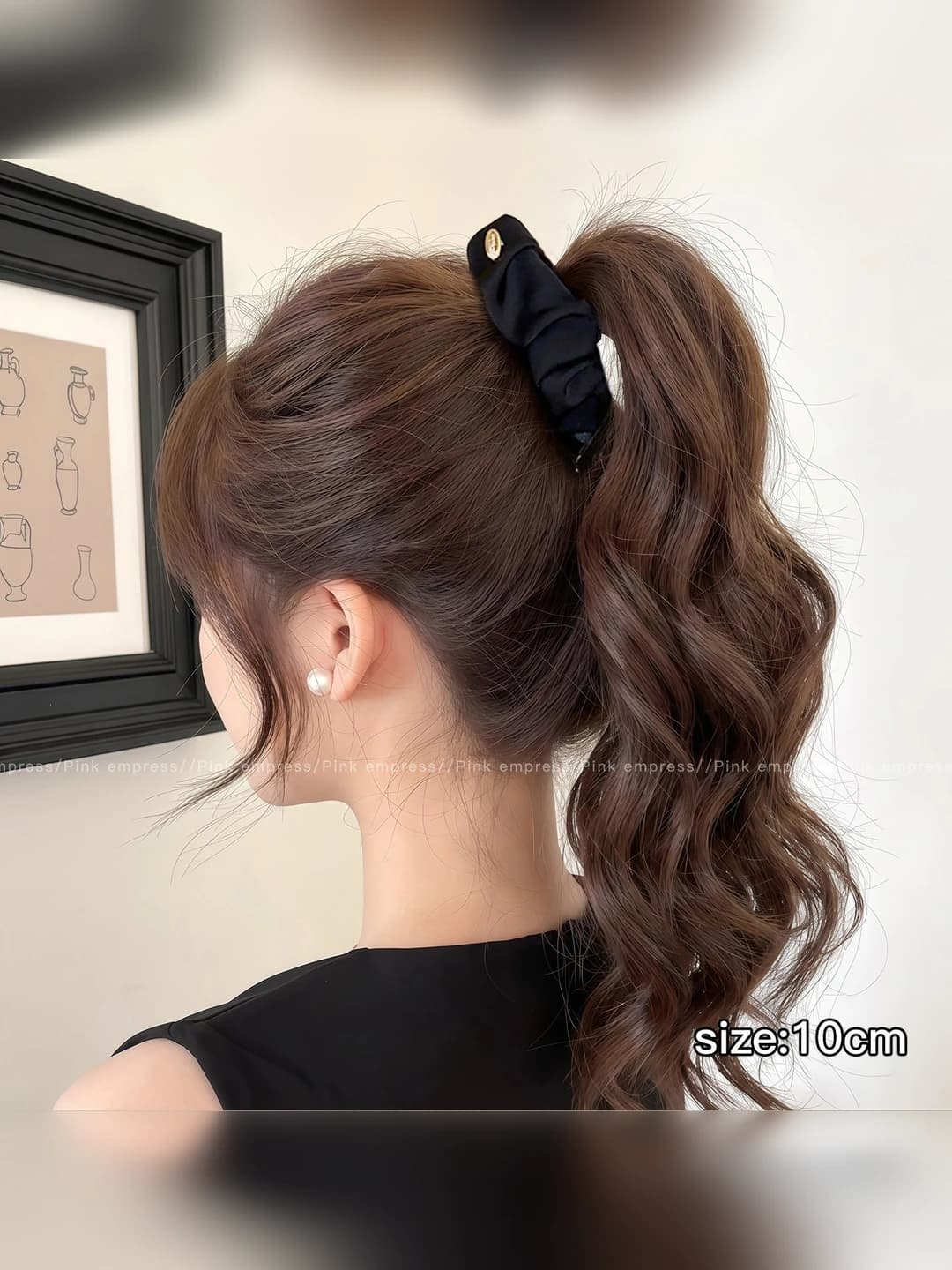 Black, base clip 10 cm