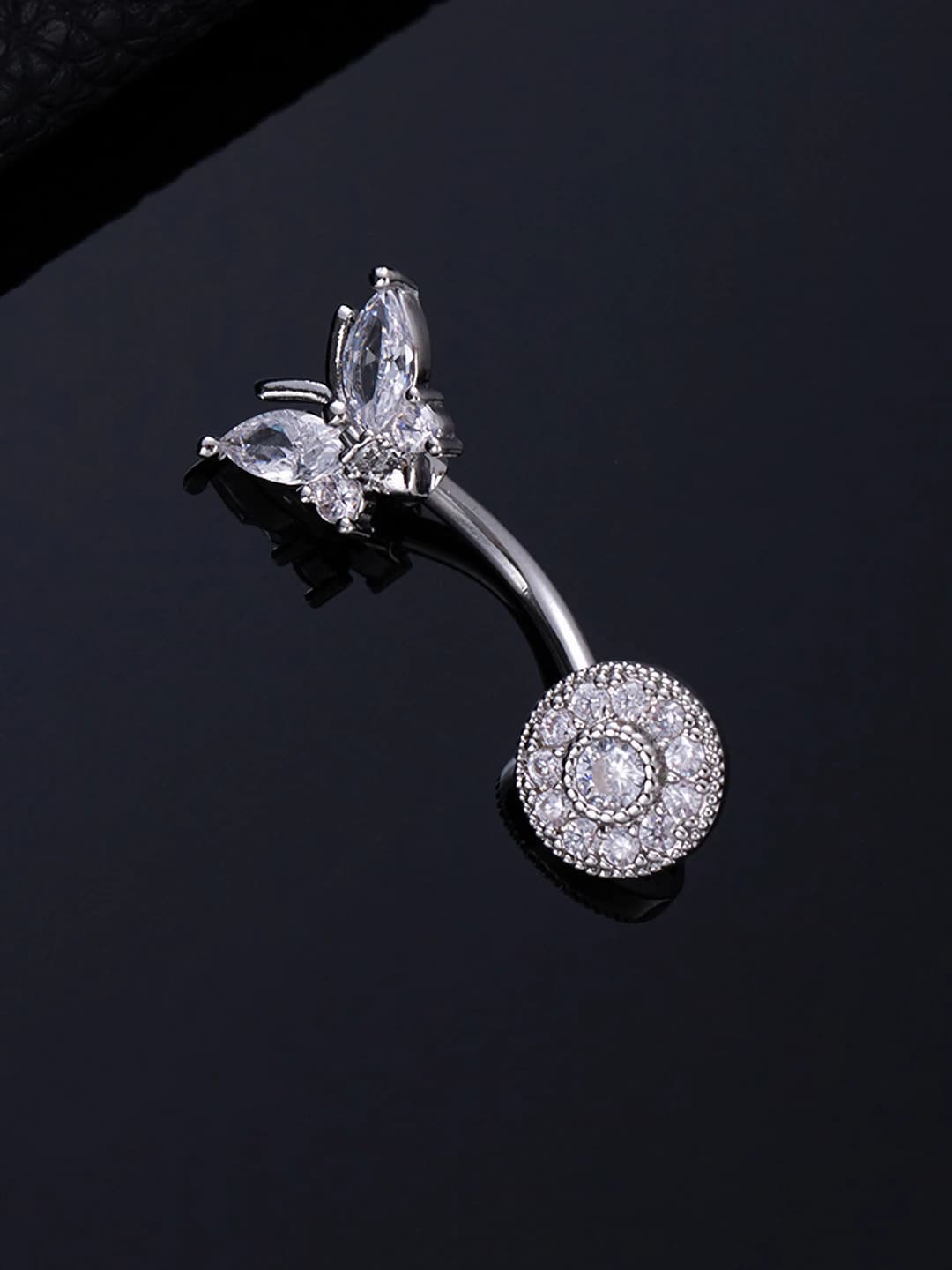 X678 Butterfly circle Silver