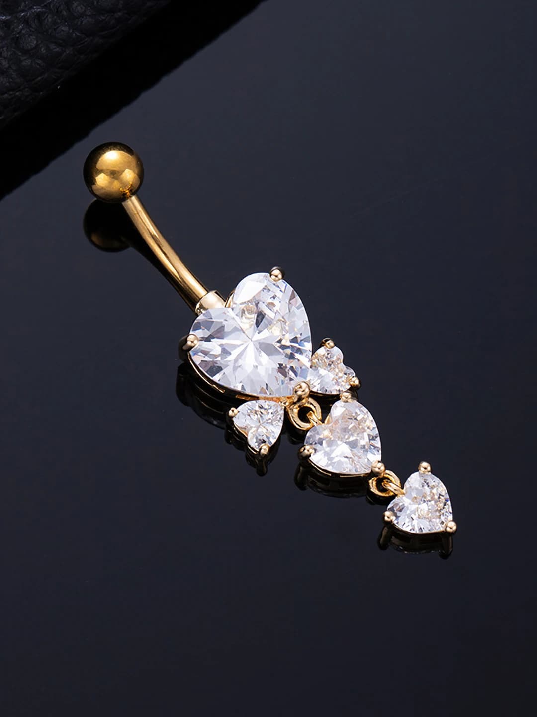 Heart bowtie, gold