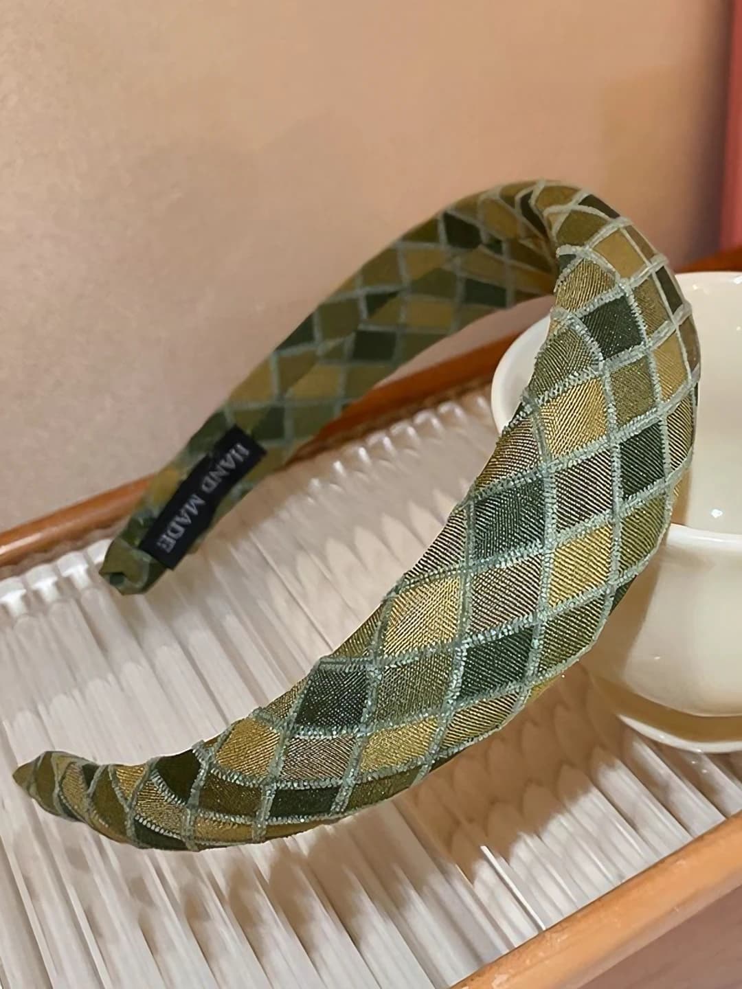 Khaki plaid, 2 cm