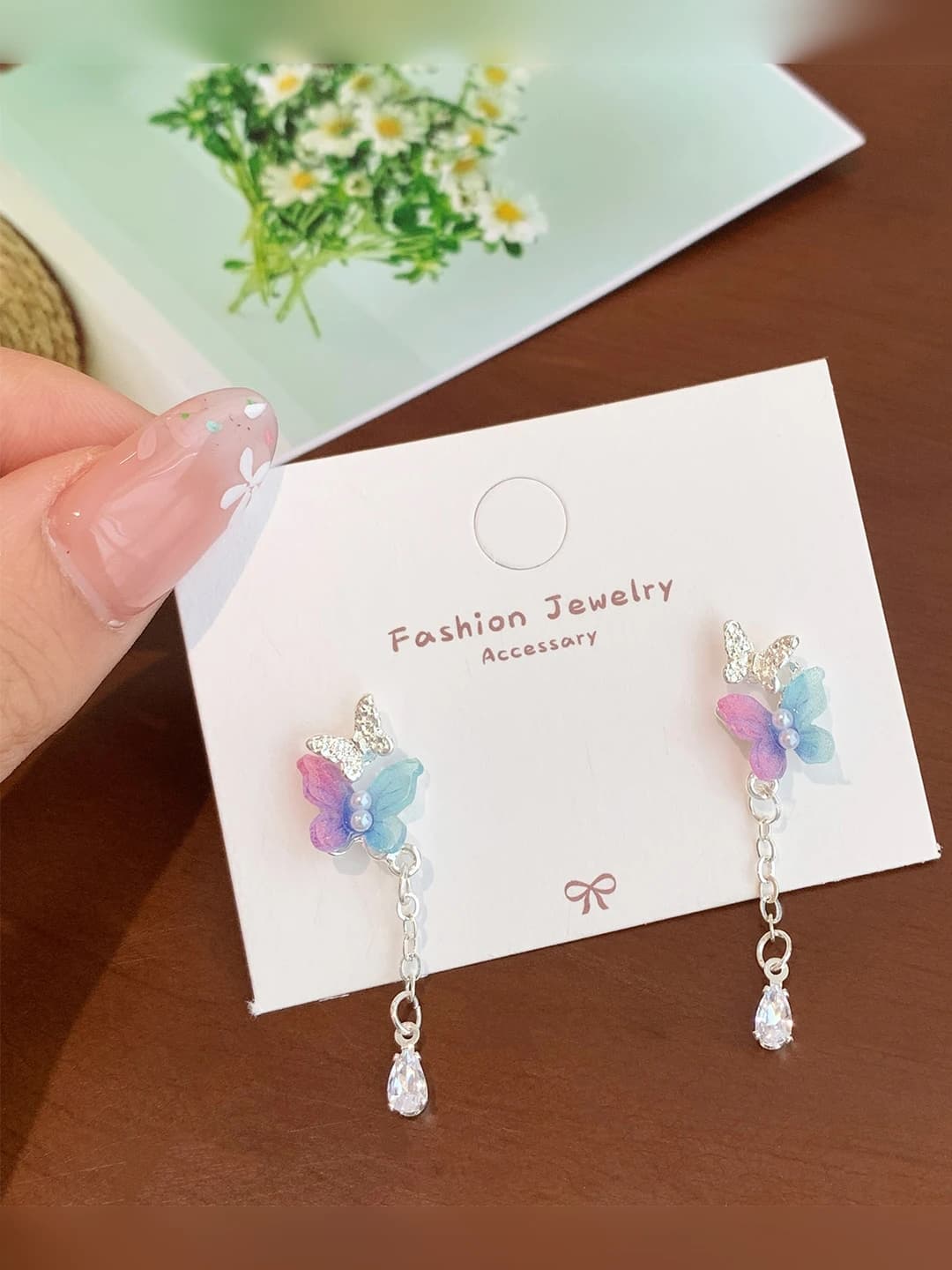 HDL2 Purple-blue two butterflies [1 tassel]