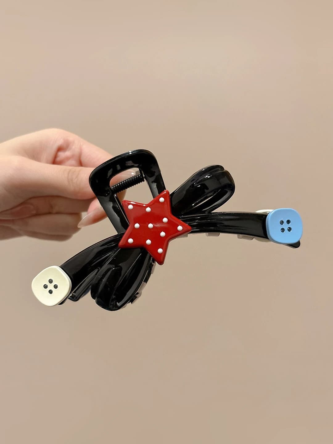 Black double-sided accessory, 11 cm