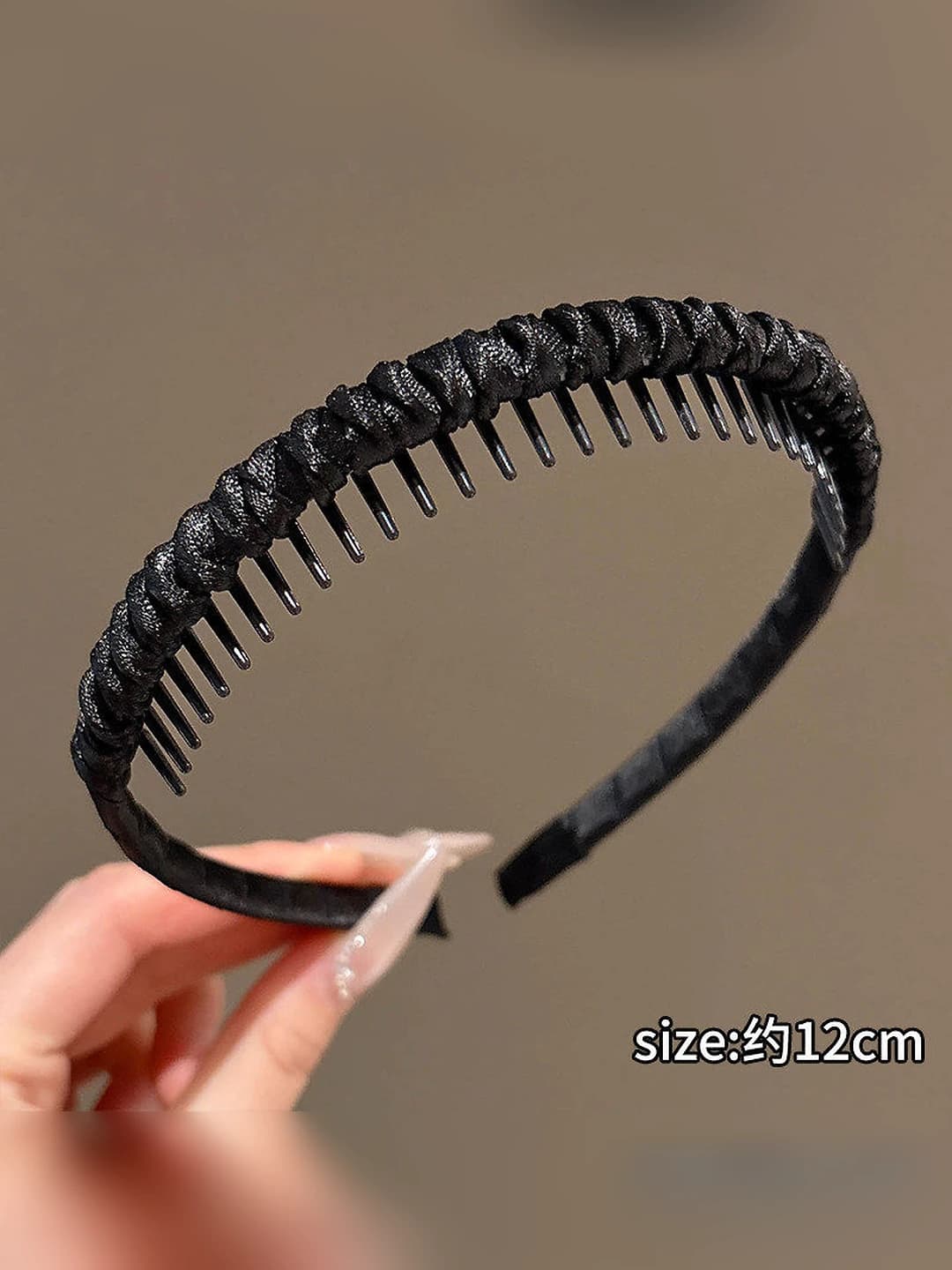7# Black braided, 1 cm