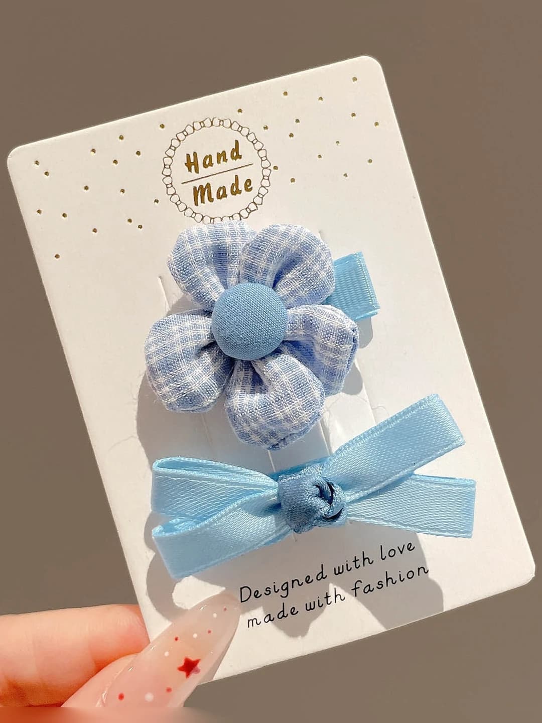 3# floral bow bottom clip approx. 3.5cm