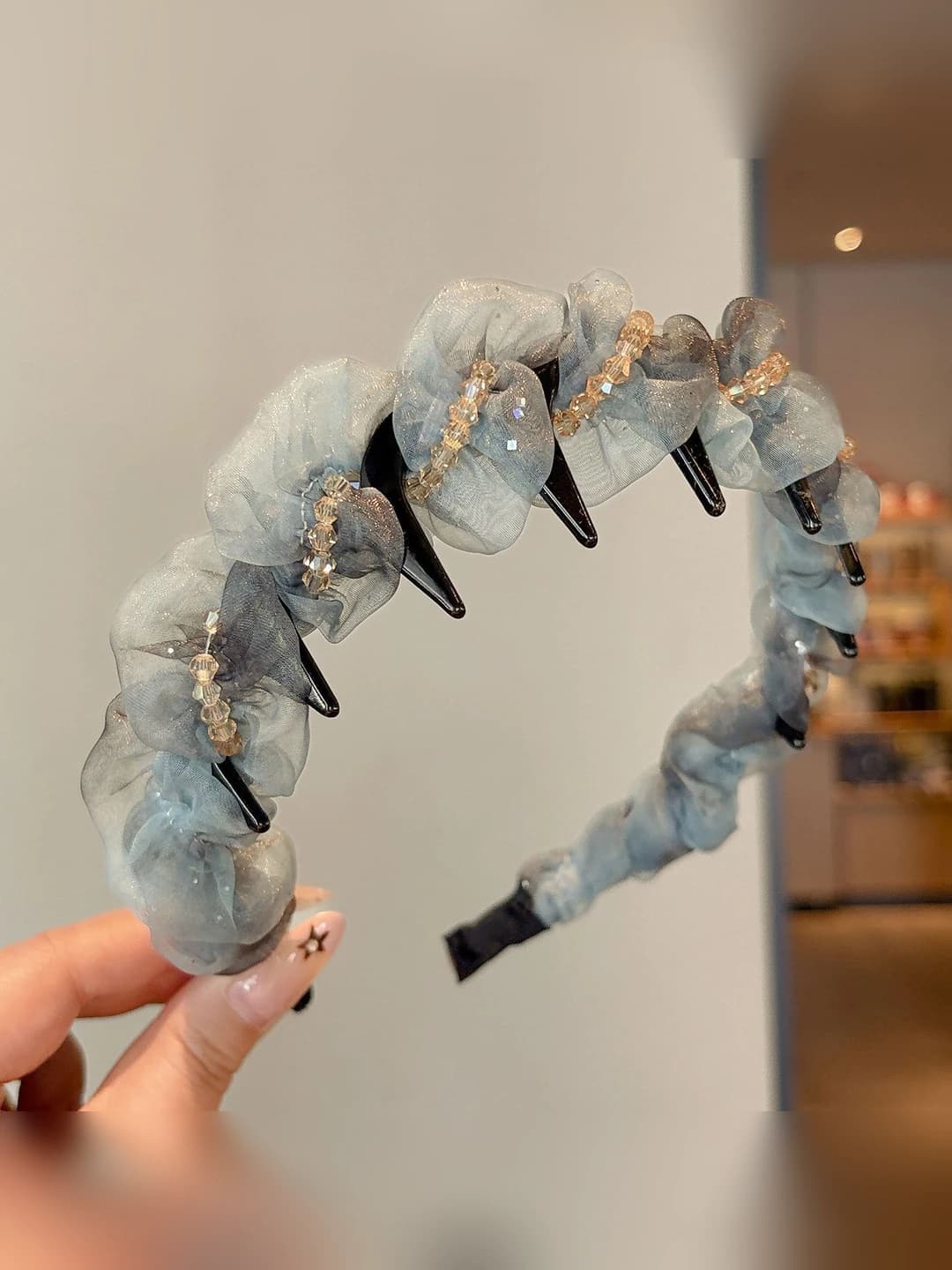 3# Blue-grey tulle