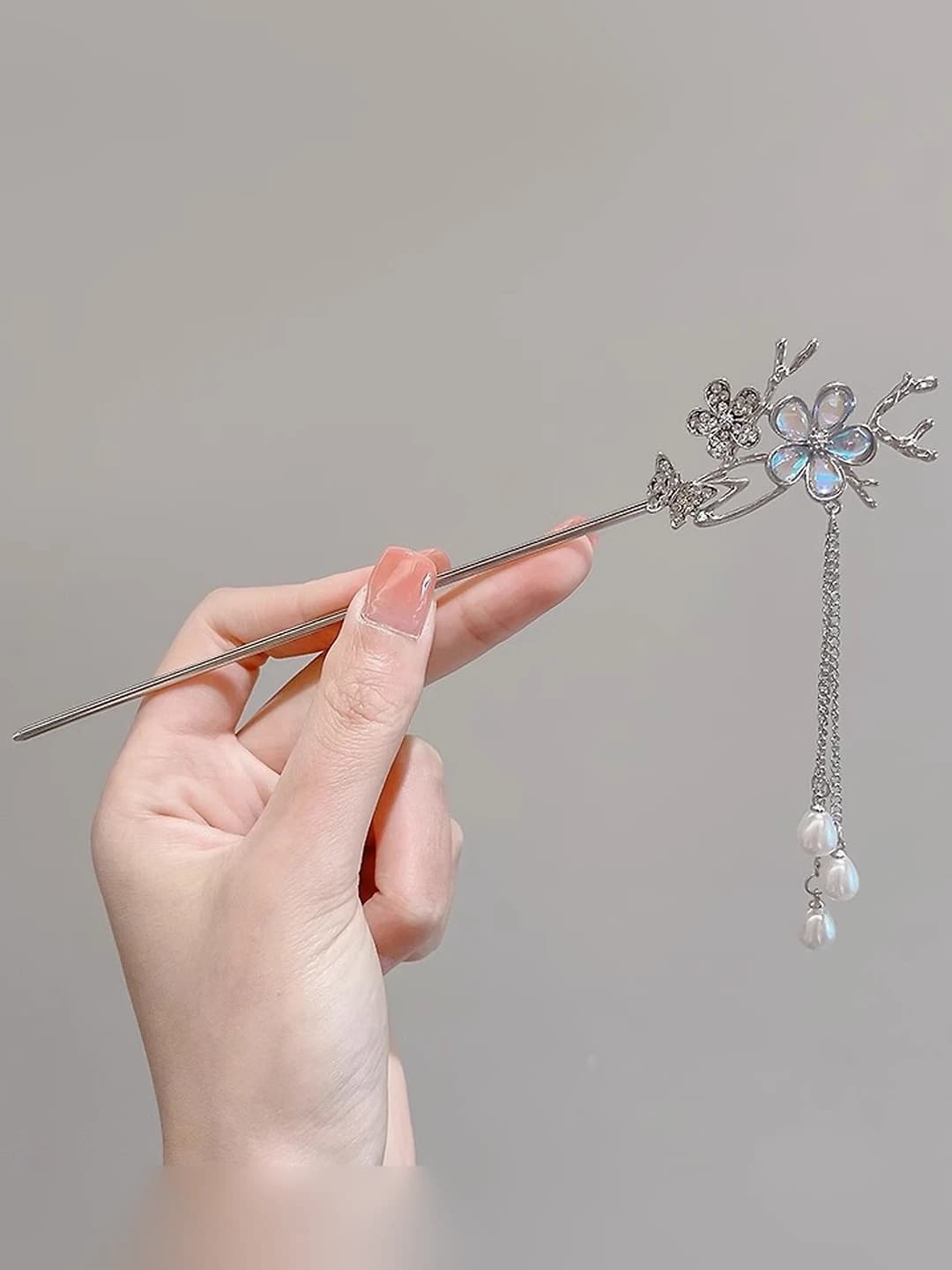Rhinestone butterfly flower (bagged)