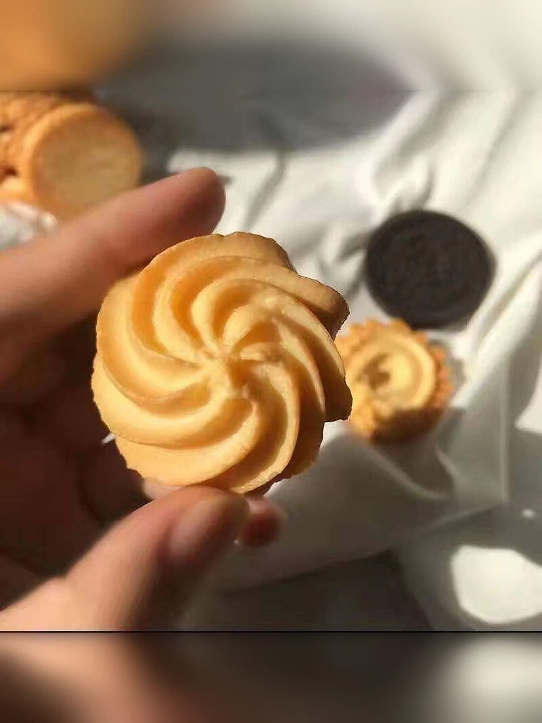 Swirl cookie, base clip 3 cm