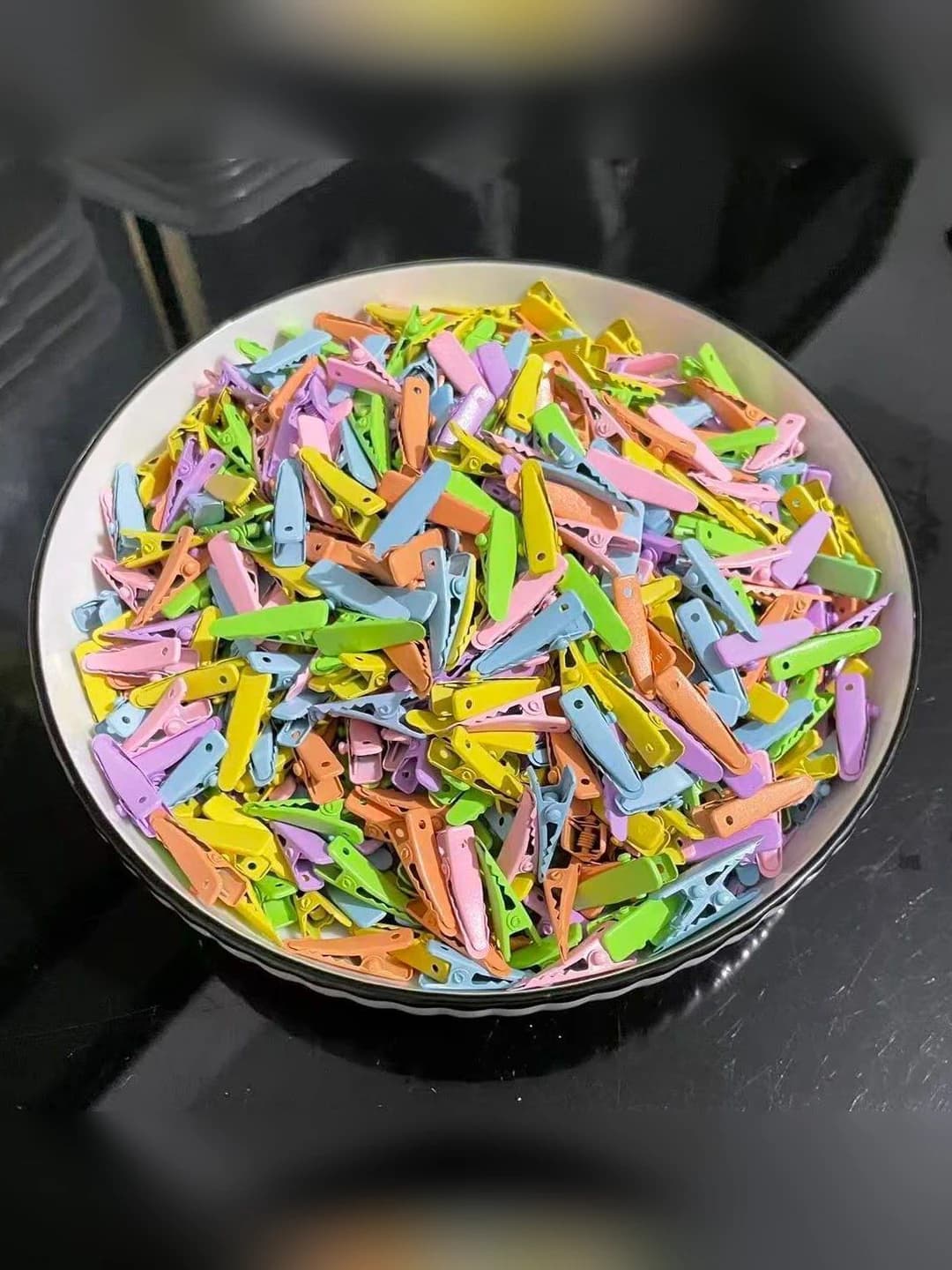 1# Multicolour duck clip, 10 pcs, ~2.5 cm