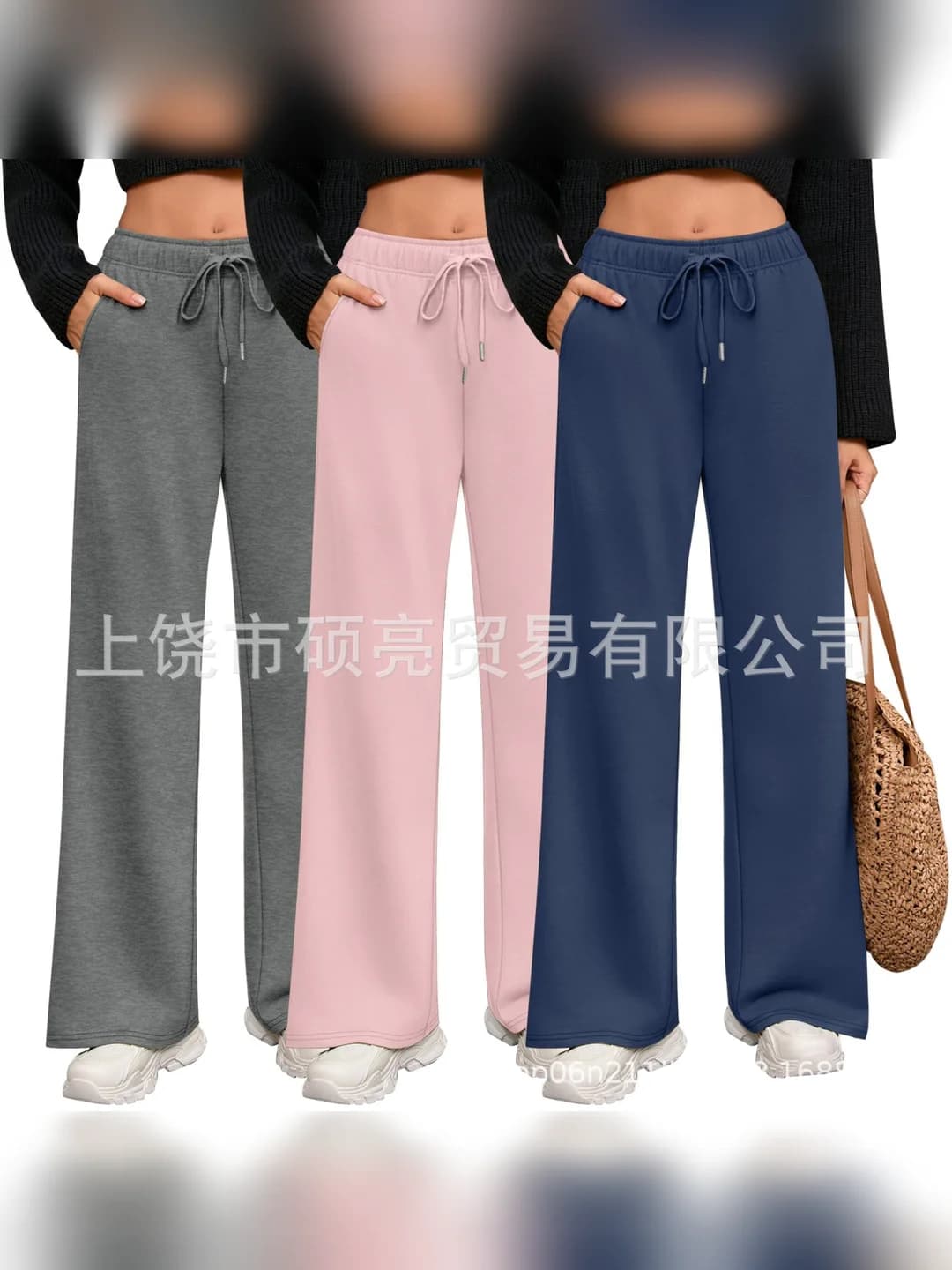 Dark gray, pink, navy blue