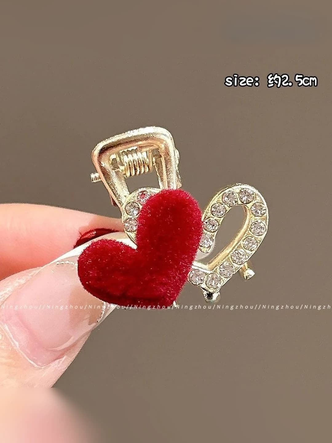 5# Red heart 1 pc ~2.5cm