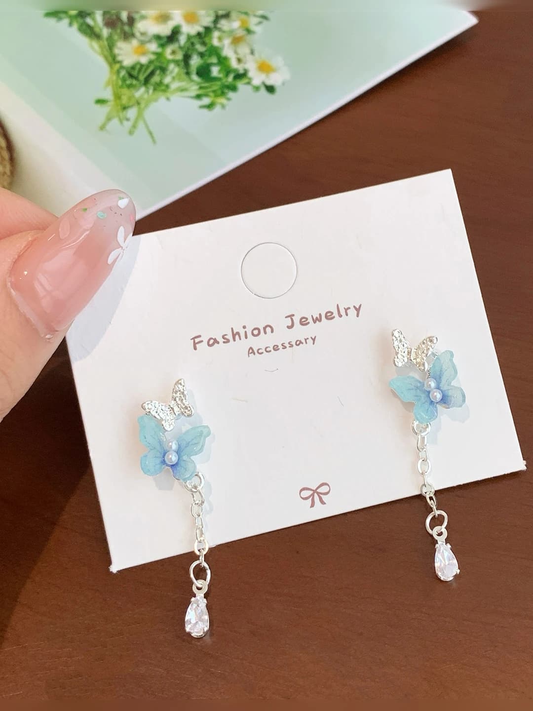 HDL1 Light blue two butterflies [1 tassel]